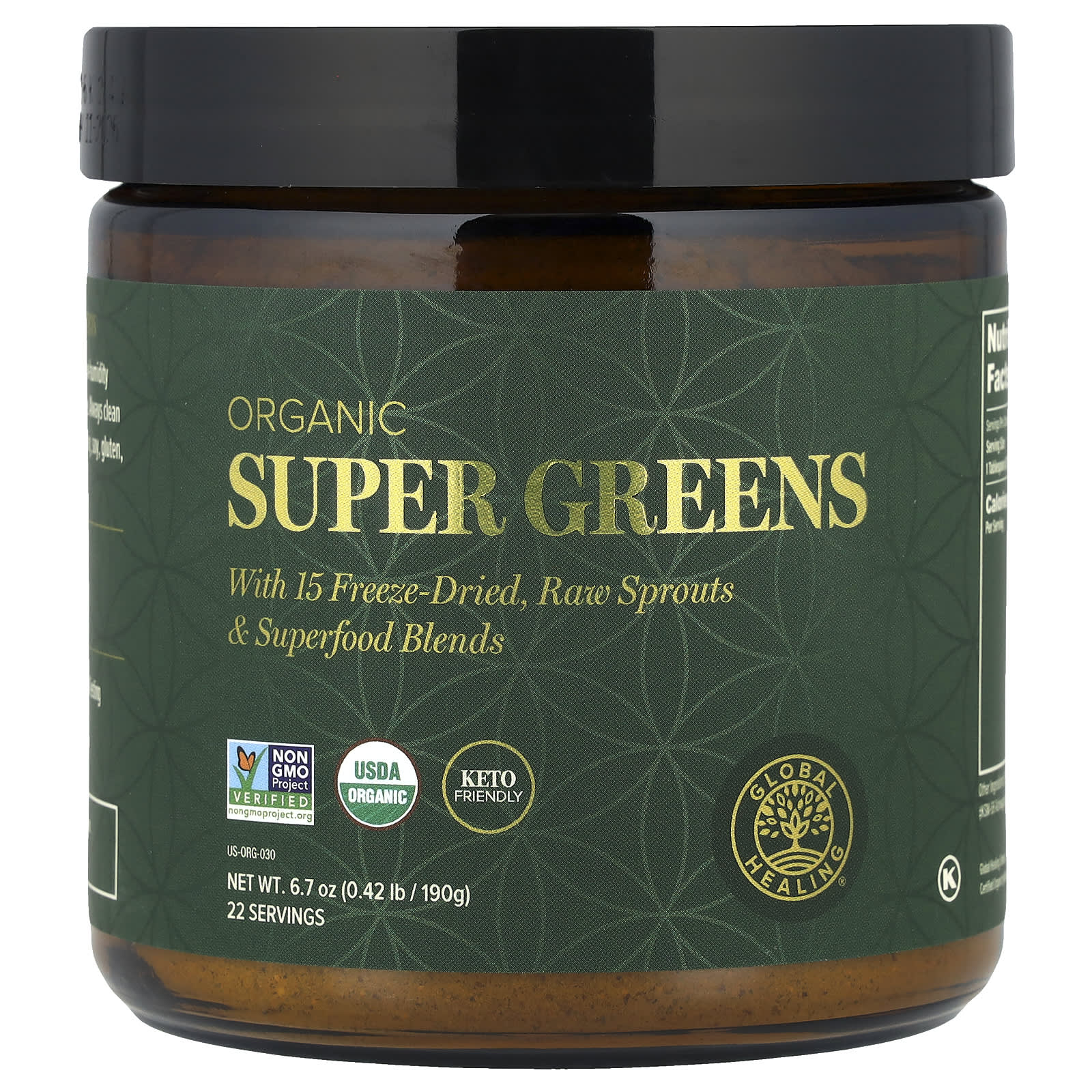 

Organic Super Greens, 190G(6.7Oz)