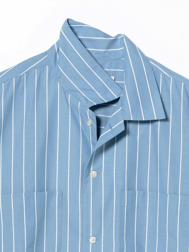 B:MING LIFE STORE by BEAMS Men's S/S Shirt, Moisture-Wicking, Quick-Drying, Striped, Open-Collar, Size S, L