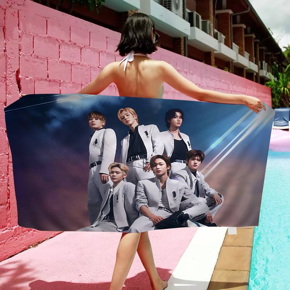 Kpop RIIZE Anime Strand Handtuch Weiches Saugfähiges Waschlappen Kindergeschenke Für Kinder Reisen Camping Fitnessstudio