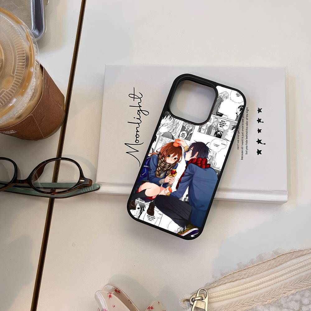 Horimiya Phone Case Mobile Suitable For Apple 16 PRO MAX 15 14 13 12 MINI 11 Patch Black Hard Shell