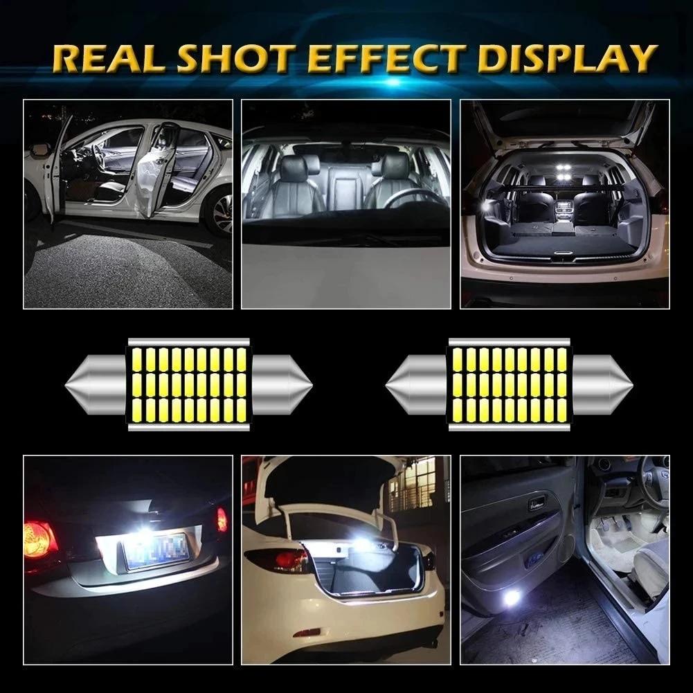 2/10Pcs LED Festoon Dome 31mm 36mm 39mm 42mm Super Bright LED Bulb HighQuality Car License Plate Light Car Interior Reading Lamp