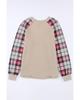 Azura Exchange Plaid Raglan Sleeve Sweatshirt