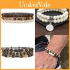Mehrschichtiges, stapelbares Armband-Set aus Holzperlen für Damen und Herren im handgefertigten afrikanischen Türkis-Stil