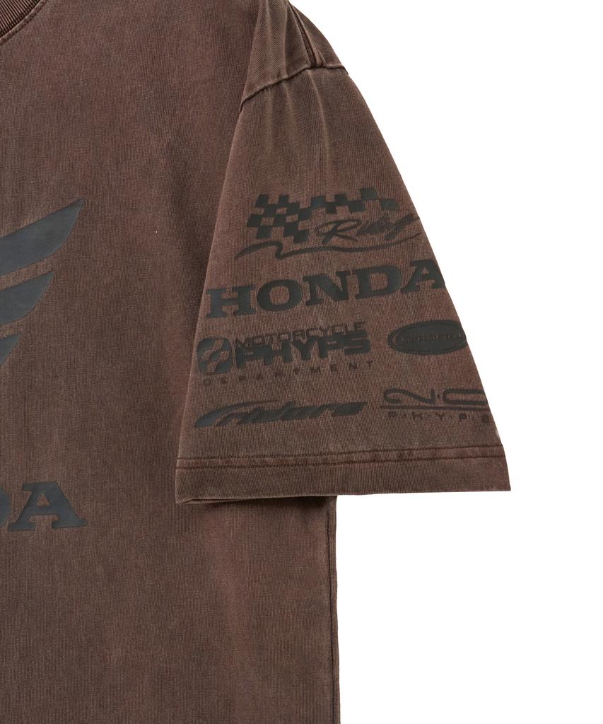 PHYPS MOTORCYCLE Wing Collect Logo Short Sleeve Brown