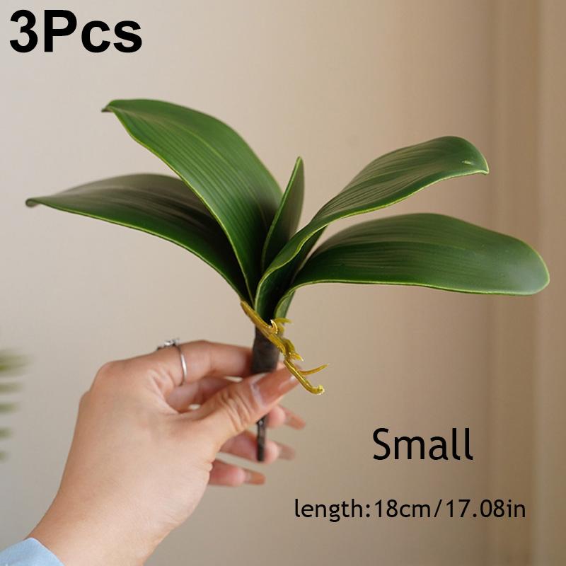 Simulation Phalaenopsis Leaves 1pc Auxiliary Touch Decorative Plants Flowers Artificial DIY Real Flower Leaf Material Spring