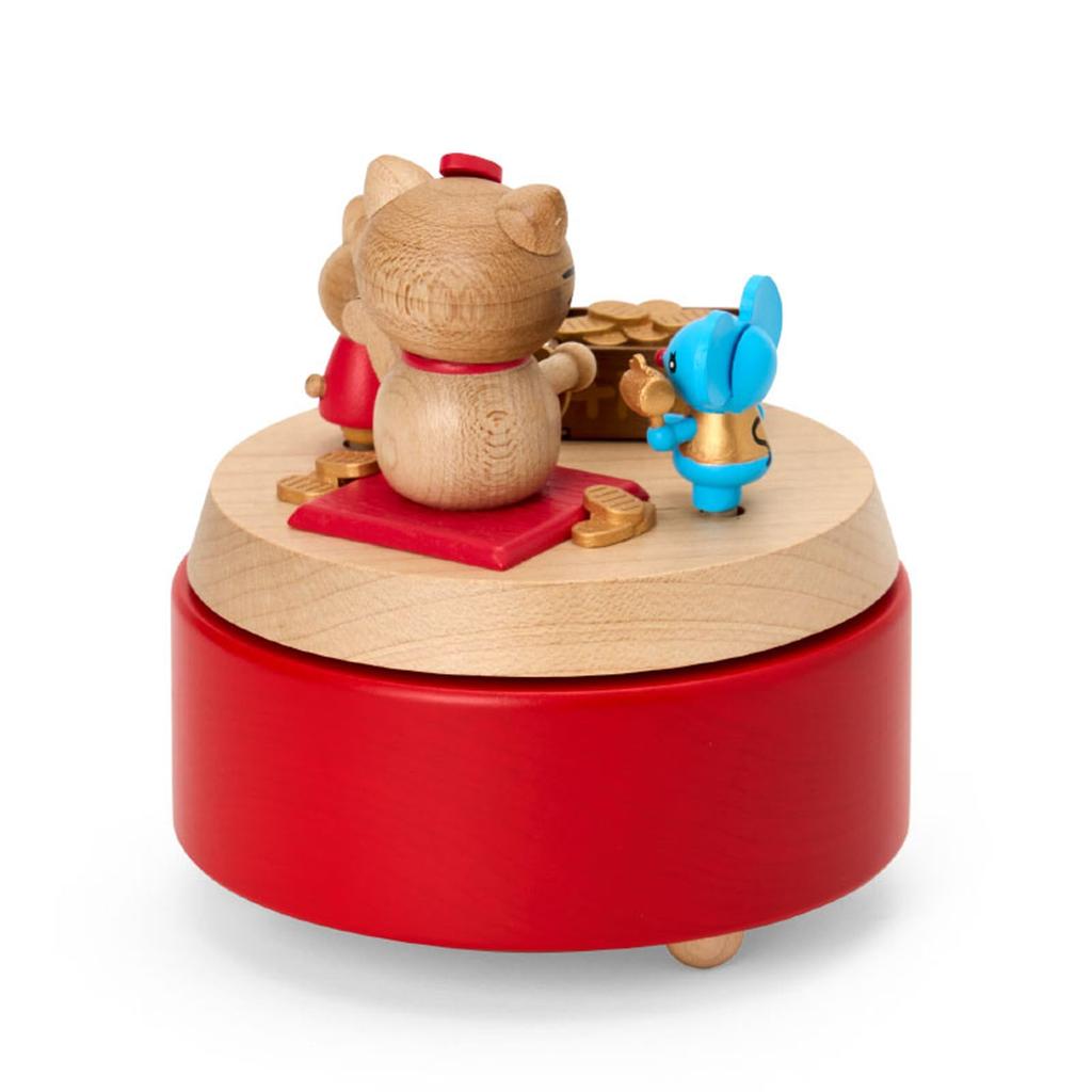 Sanrio Wooden Music Auspicious Hello Interior 087904 (SANRIO) Box, Item, Kitty, Decor, Present, Gift,
