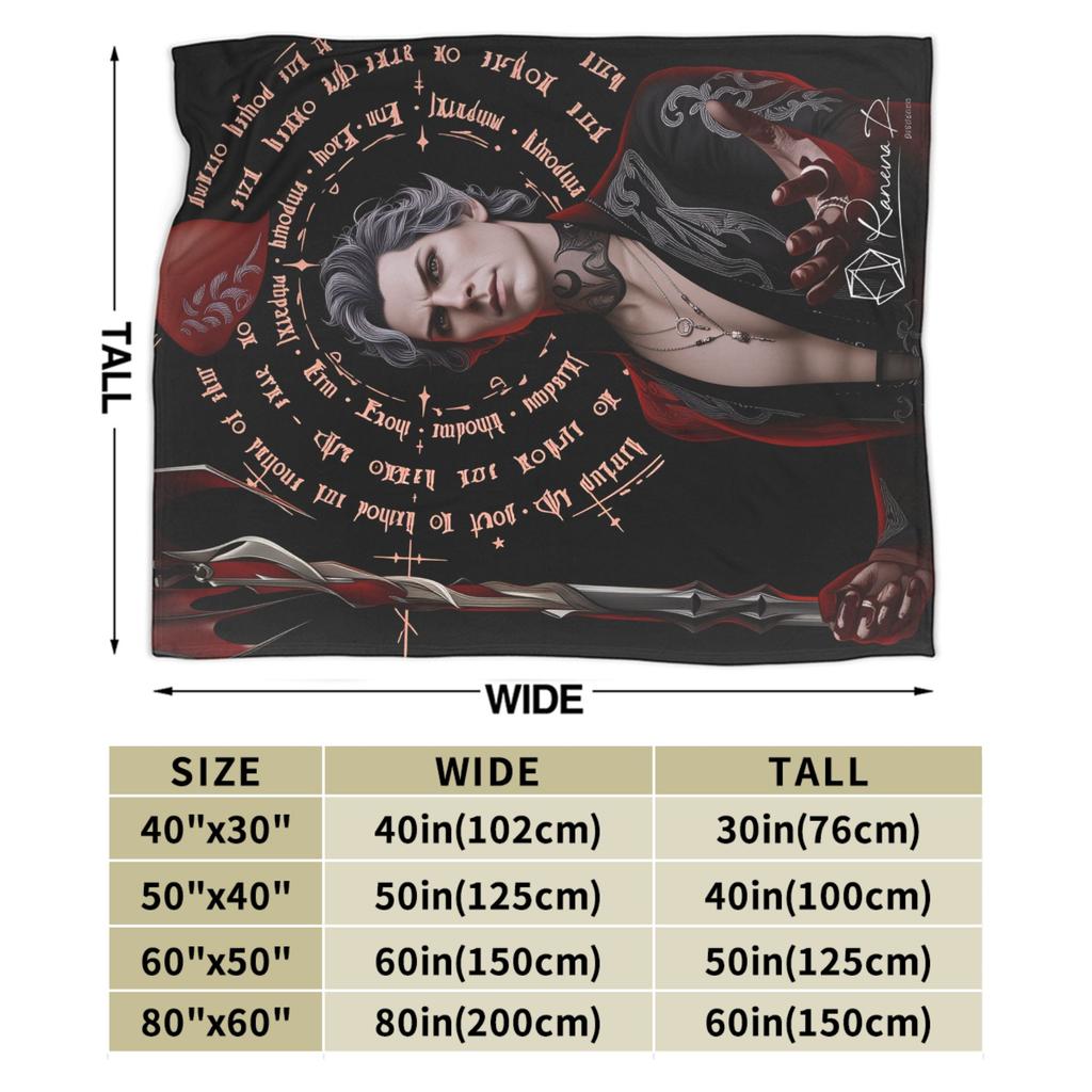 Astarion Baldurs Gate 3 Flannel Blanket Soft Durable Throw Blanket for Living Room Camping Novelty Bedspread Sofa Bed Cover
