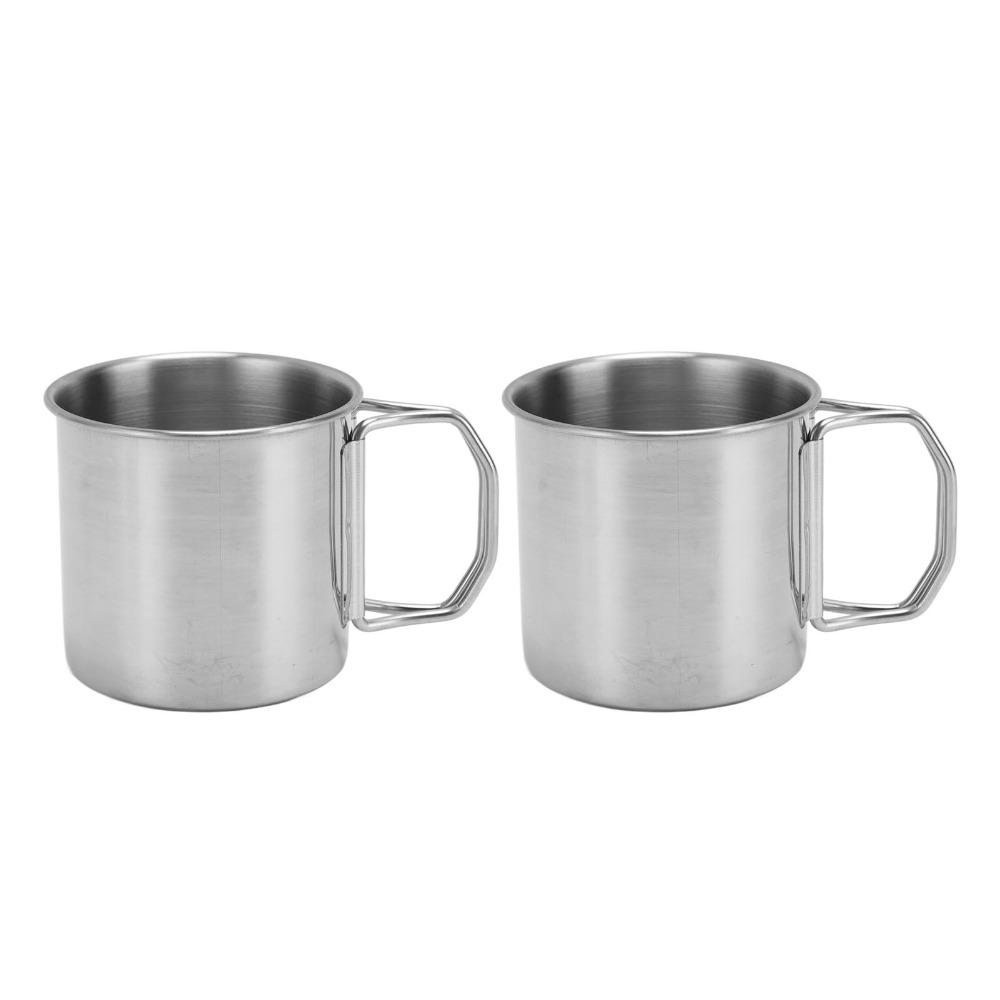 Rustless Steel Metal Drinking Mug 230ml/330ml Travel Tumbler Portable Mug  Trip Use