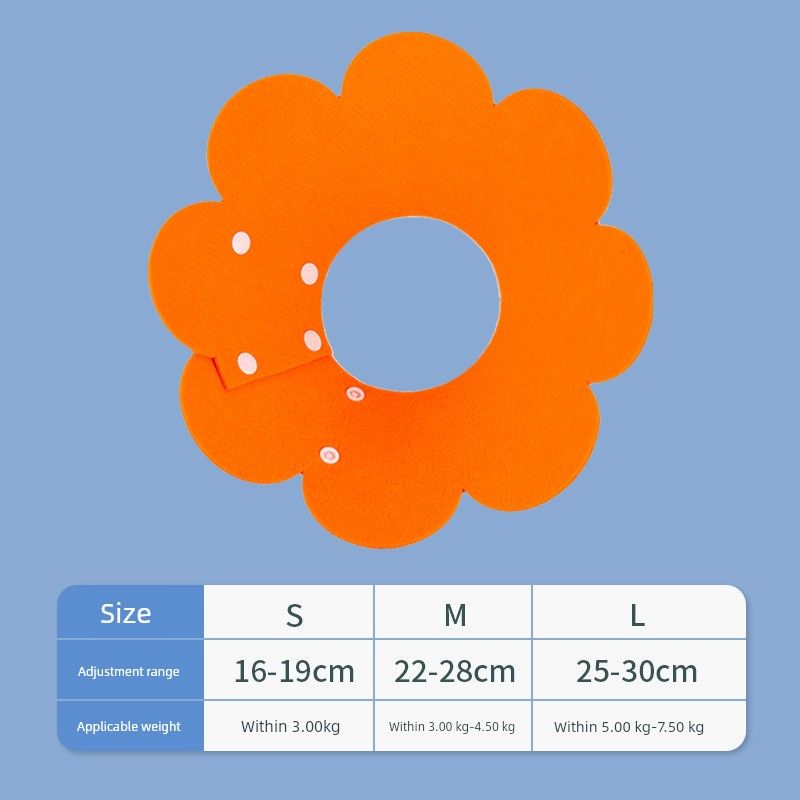 

2024 Elizabeth Ring Cat Sterilization Collar Cat Head Cover Anti-Bite Scarf Sha White Ring Dog Harness Pet Supplies S code] Sunflower [Orange]]
