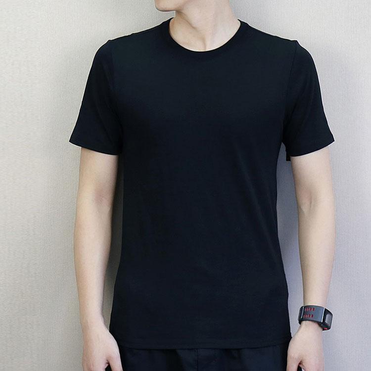 Jordan Solid Color Cotton Slim Fit Crew Neck Printed Short Sleeve T-Shirt Men Tops Black AJ1159-010