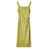 French Chic Pleated A-Line Suspender Dress