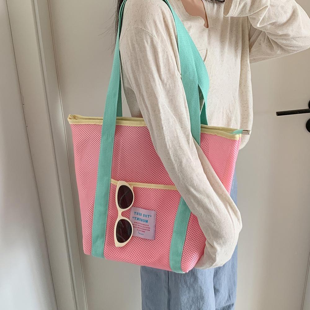 Mesh Makeup Storage Bag Large Capacity Travel Handbag New Shoulder Bag