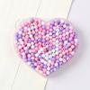 42-Color Acrylic Solid Color Round Beads Rice Beads Handmade Diy Beaded Loose Beads Bracelet Necklace Jewelry Material 3/4Mm