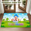 Crystal Velvet Square Rug Custom NameEl Payaso Plim Plim Pattern Non Slip Home Floor Decor Rug