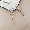 Gold Color Metal Leaf Hair Clip Girls Hairpin Barrette Flowers Rhinestone Hairpins Women Accessories Jewelry Gifts