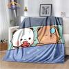 Cartoon Print Bear and Pa Blanket Cute Bubu  Dudu Series  S Warm Flannel Soft Comfortable Home Bed#