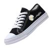 Frühlings- und Sommer-Canvas-Schuhe für Studentinnen, bequeme Mode-Trend, lässige Board-Schuhe, Schnür-Einzelschuhe mit kleinen Gänseblümchen