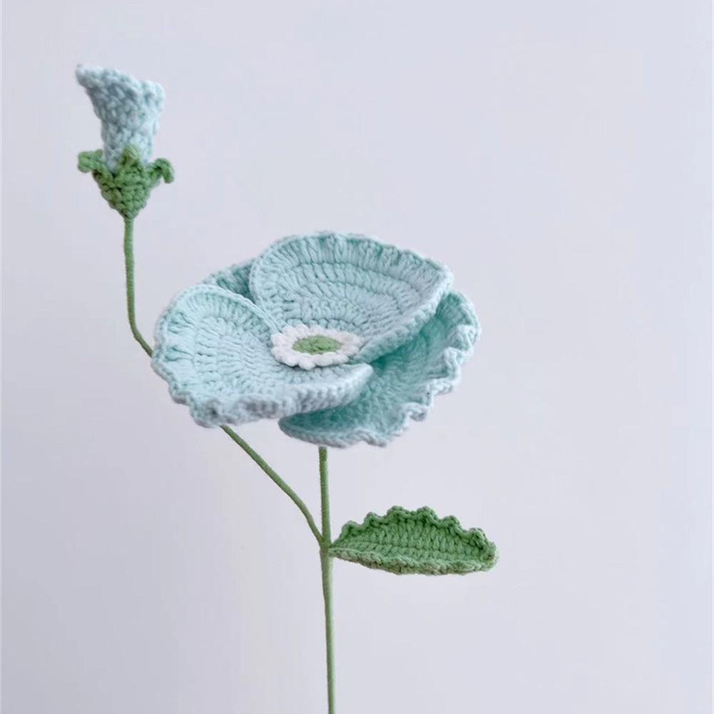 Creative Crochet Flower Bouquet Finished Handwoven Flowers Knitted Flower Wedding Party Decor  Friends Gift