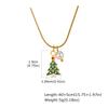 Collier de Noël pour femme, Chaîne en acier inoxydable réglable à la mode, Cadeaux de bijoux pour fête et festival
