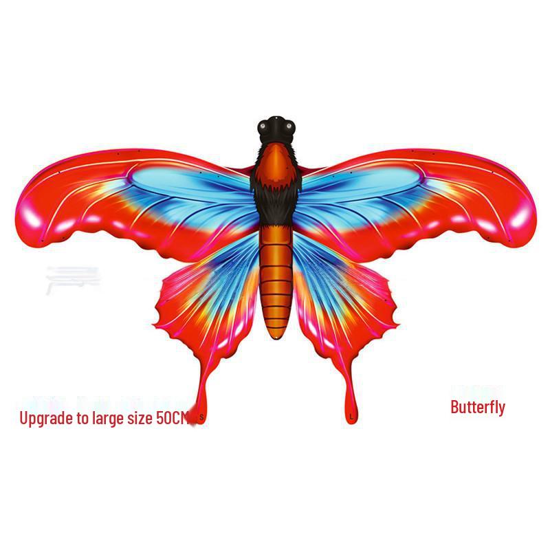 Dynamic Children's Swallow Butterfly Kite - Handheld Plastic Rod with Shaking Wings