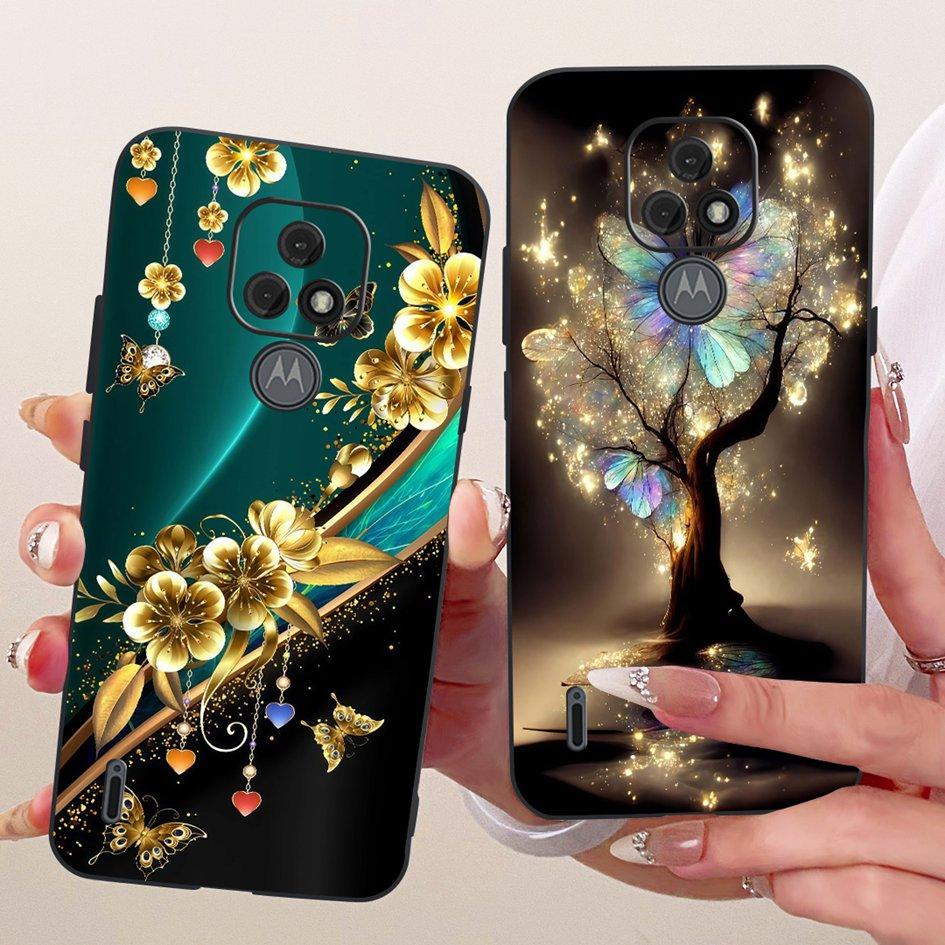 For Motorola Moto E7 Plus Case XT2081-1 Fashion Butterfly Bowknot Soft Silicone Cover For Moto E7 E7i Power XT2097-13 TPU Fundas
