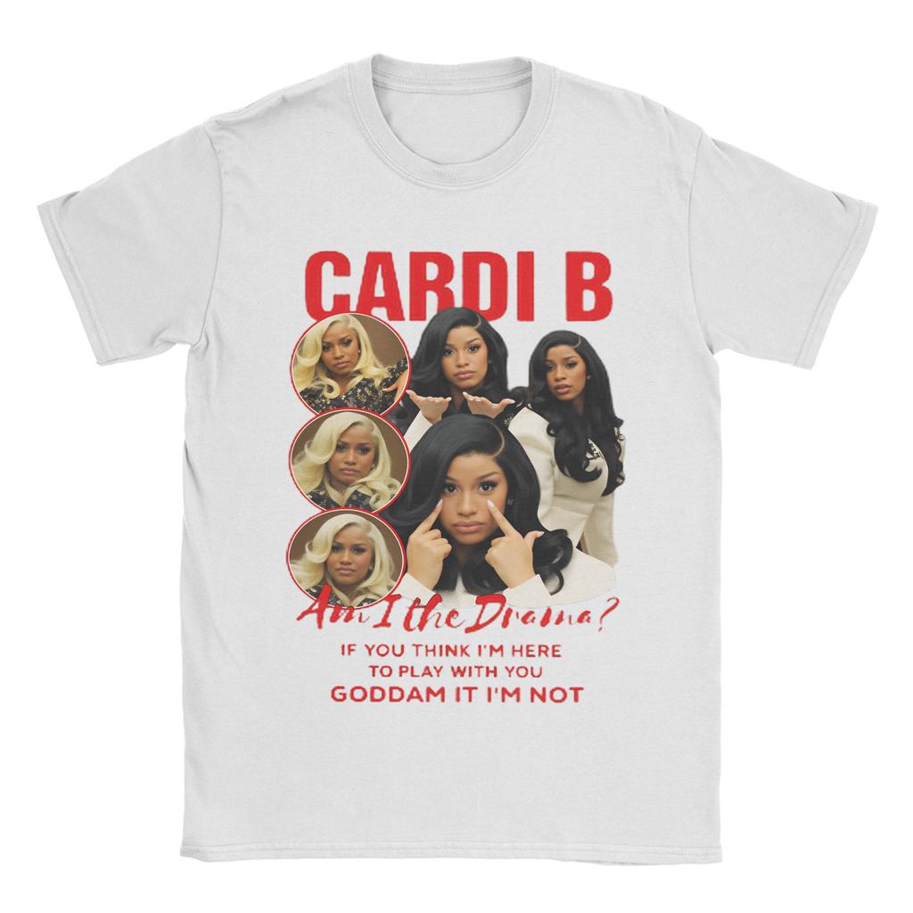 Cardi B Am I The Drama 2026 Art TShirts for Unisex Creative Cotton Tees Round Collar Short Sleeve T Shirts Gift Tops