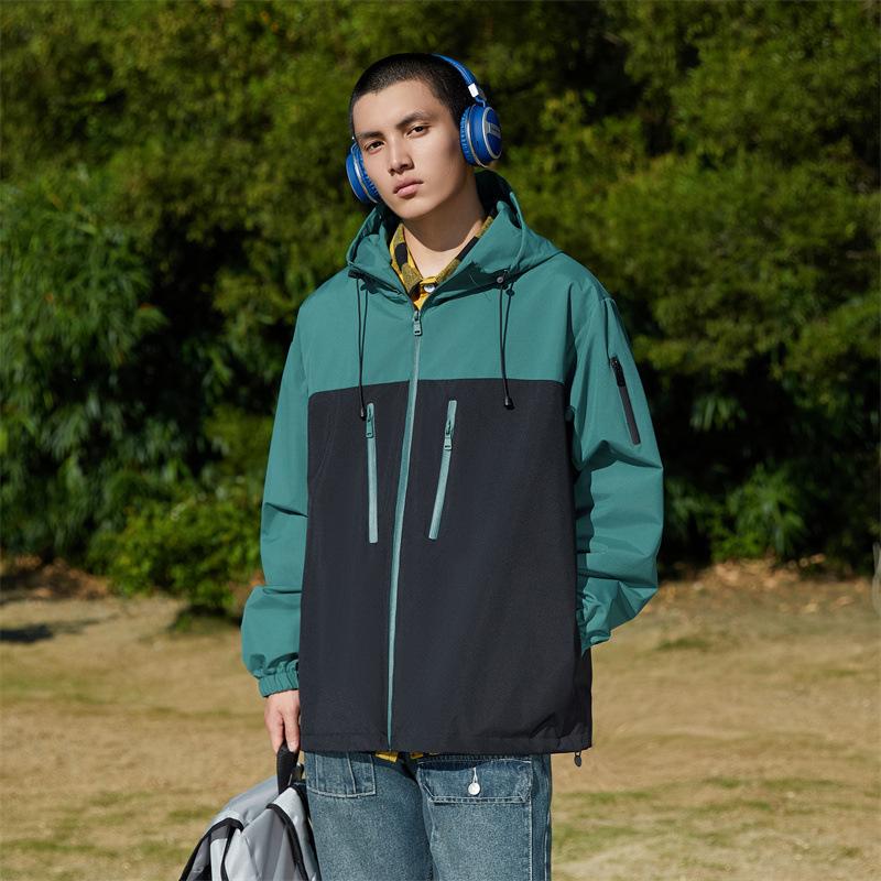 Jacket men's color blocking 2025 autumn and winter new men's youth windproof fashion casual top jacket trend