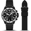 Historical Collection Black Metal Men's Quartz Chronograph AR80050