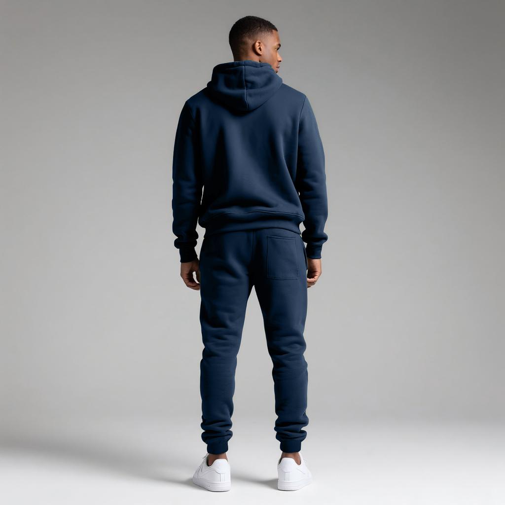 Herrenbekleidung Herbst und Winter Langärmeliger Kapuzen-Sport-Gym-Freizeitanzug Warmes zweiteiliges Set Trainingsanzug Herren