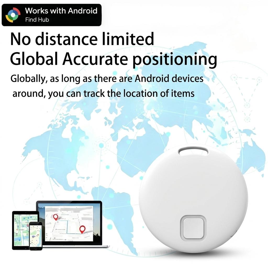 Outdoor Hiking Camping Smart Tracker Dual OS Compatible for IP67 Waterproof Anti-Lost Locator Tag for Keys Vehicles