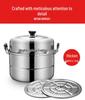 Large Dual-Layer Stainless Steel Steamer & Soup Pot for Induction and Gas Stoves