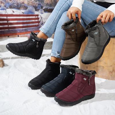 Women's Waterproof Snow Boots - Non-Slip, Warm, Plus Size 44 Outdoor Cotton Shoes