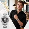 Men's Analog Triangle Watch with Three Eyes: Stylish, Multi-Function, Luminous Display, Calendar Function, Stainless Steel Analog Watch, Cool and