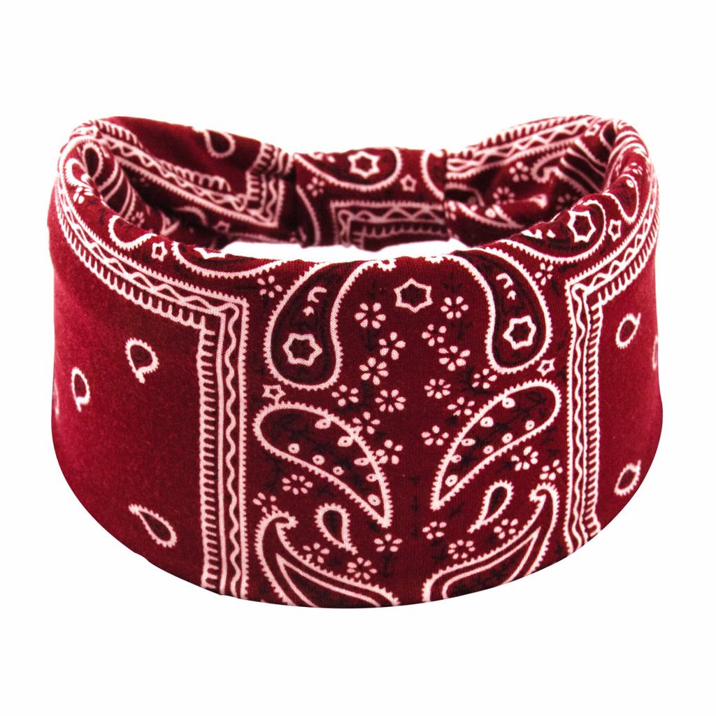 Bohemian Cashew Yoga Übung Stirnband Anti Schweiß und Feuchtigkeit Absorbieren Elastische Baumwolle Stirnband Knoten Stirnband
