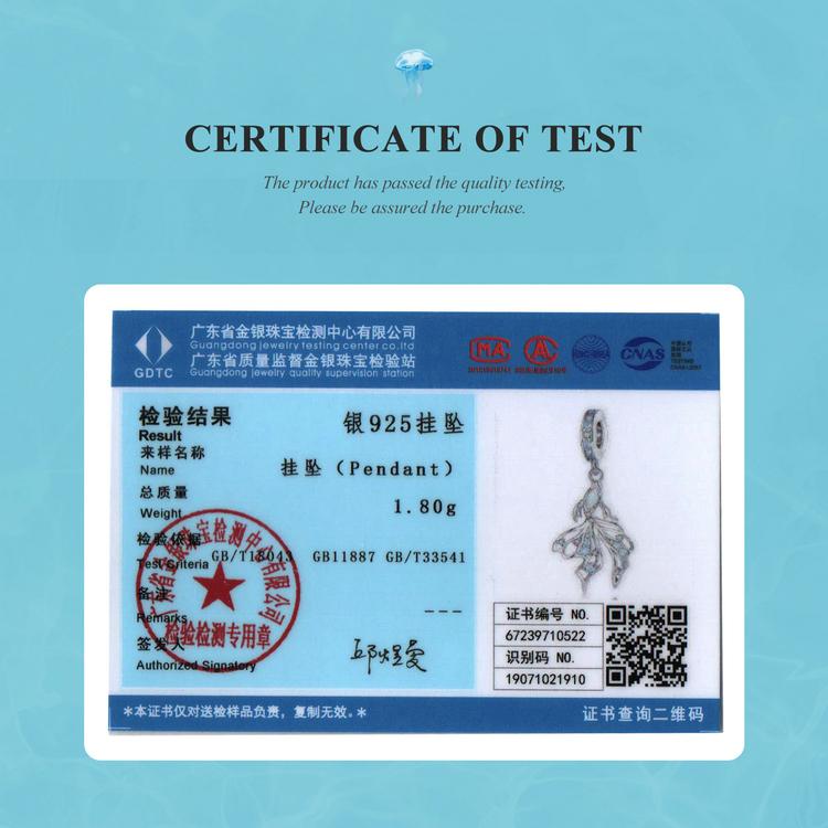 BAMOER 925 Sterling Silver Breloc de meduze Curcubeu Pandantiv coadă de sirenă Margele de vis de ocean se potrivesc DIY Brățară Colier Bijuterii