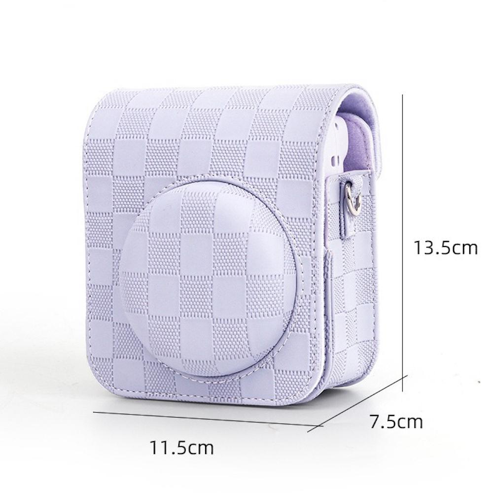 [Film Lab] Instax Mini 12 PU Leather Camera Case Soft Protective Case with Strap CAA45