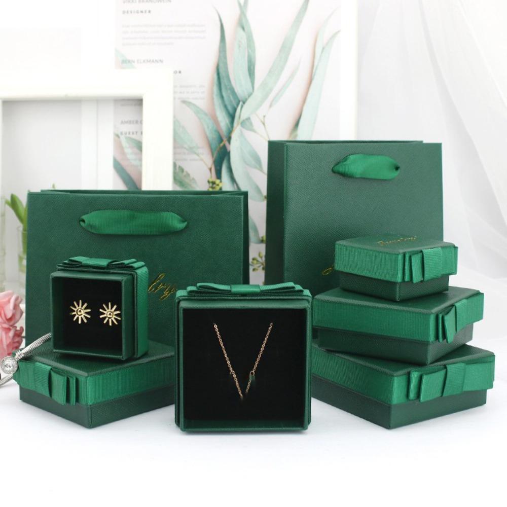 8pcs Square Jewelry Gift Box Elegant Gift Boxes with Lids and Bow Luxury Treat Boxes Paper Gift Wrap Box Jewelry Storage Box for Necklace Ring Earring