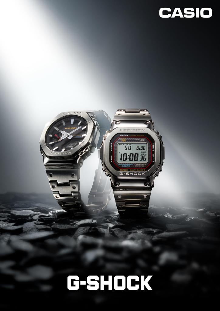 Casio G-Shock Watch (Official Japanese Product) Full Metal with Bluetooth, Tough Solar, GM-B2100SD-1CJF, Men's, Silver