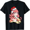 Anime Girl Cat Christmas Cute Kawaii Kitten Lover Otaku T-Shirt
