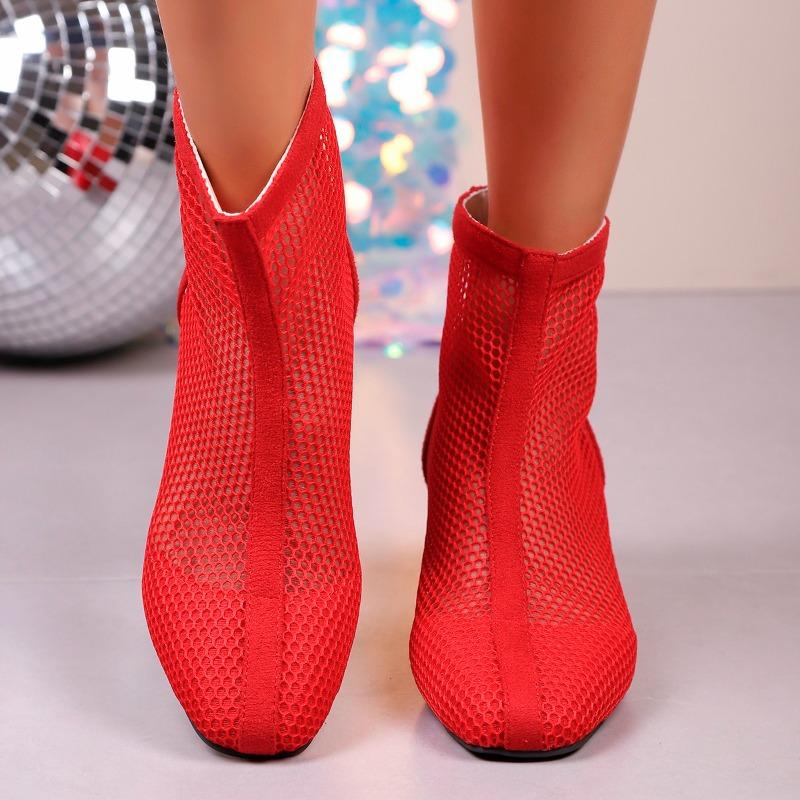 Fashion Wasteline-style Net Boots, Roman Soft-soled Waterproof Platform, Fashionable Mesh Upper Women's Shoes, Summer 2025 New Style