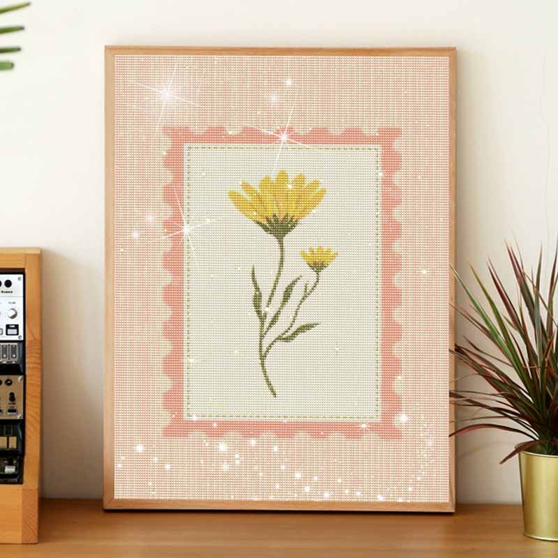 5D Diamond Painting Kit for Adults Relaxing DIY Craft Yellow Daisy Flower Stamp Art Rhinestones Embroidery Full Drill 30x40cm Home Wall Decor Gift