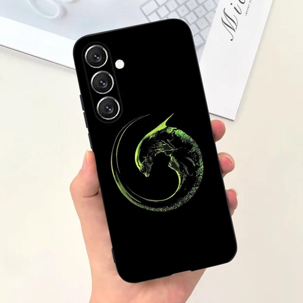 Movie A-Alien Xenomorph Phone Case For Samsung S25,S24,S21,S22,S23,S30,Ultra,S20,Plus,Fe,Lite,Note,10,9,5G Black Cover