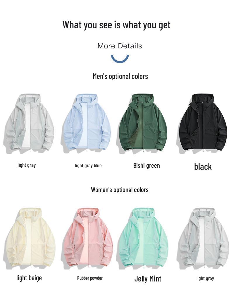 Unisex UV-Blocking Spring/Summer Lightweight Breathable Sun Protection Jacket