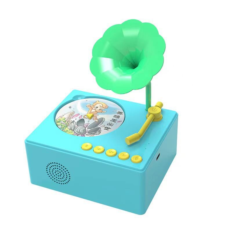 

Образовательный граммофон Детский музыкальный плеер Интерактивная обучающая игрушка с 96 карточками Blue