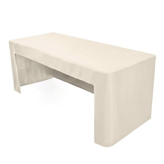Fitted Tablecloth Polyester Open Back Table Cover Solid Color Washable Table Cloth for Meeting Party Wedding Banquet Birthday Decor