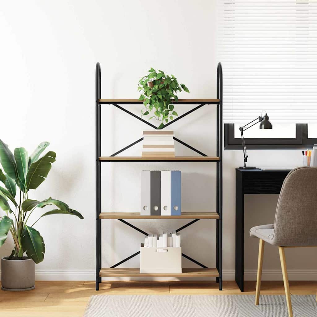 Artisan Oak Bookshelf 80 x 30 x 146 cm Engineered Wood