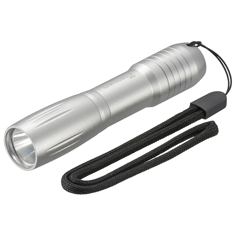 

Ohm (OHM) Ohm Electric flashlight LED compact light silver Rainproof type compact portable handy light battery operated mini light LHA-05B5-S 08-1657
