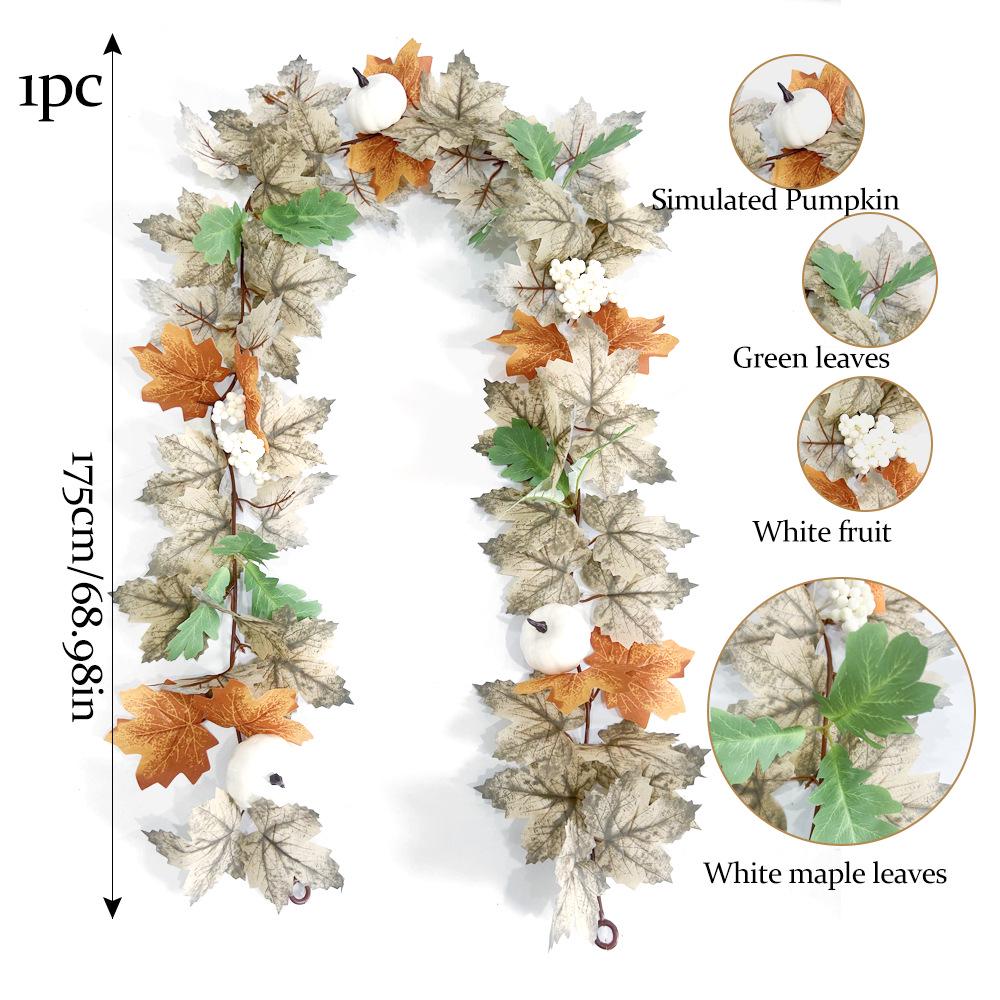 Maple Leaf Vine Autumn Decor for Halloween, Thanksgiving, and Christmas