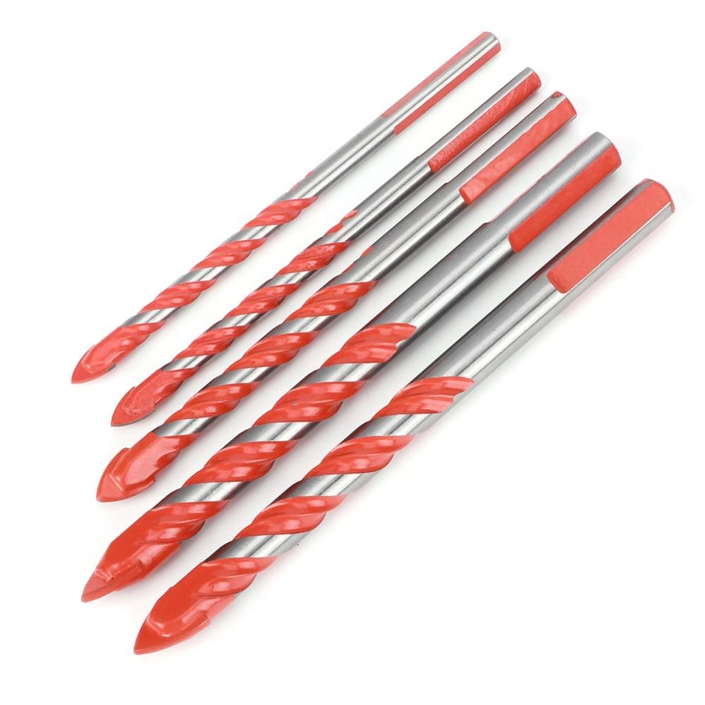 5pcs 6mm 6mm 8mm 10mm 12mm Ceramic Tile Drill Bit Orange Color Drill Bit Set Wall Drilling