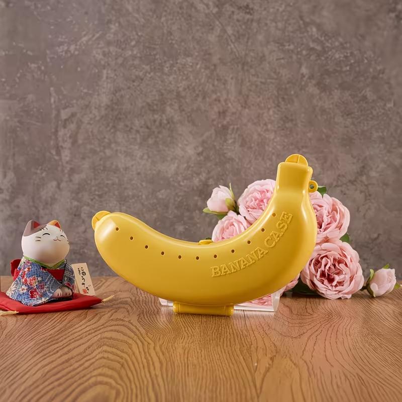 Kunststoff Bananen Schutz Aufbewahrungsbox Obstbehälter Brotdose Tragbarer Bananenhalter für Reise Schule Picknick Camping Gebrauch